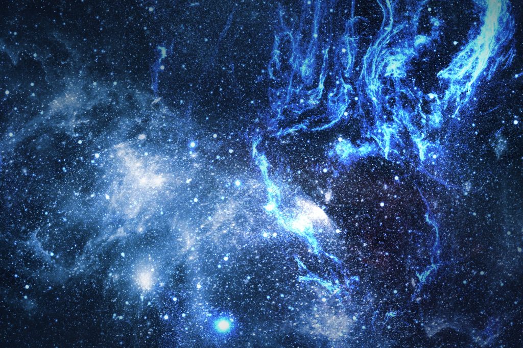 Galaxy in space textured background